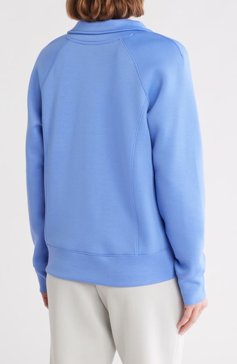 APANA Stellar Scuba Knit Quarter Zip Pullover, Alternate, color, Persian Jewel