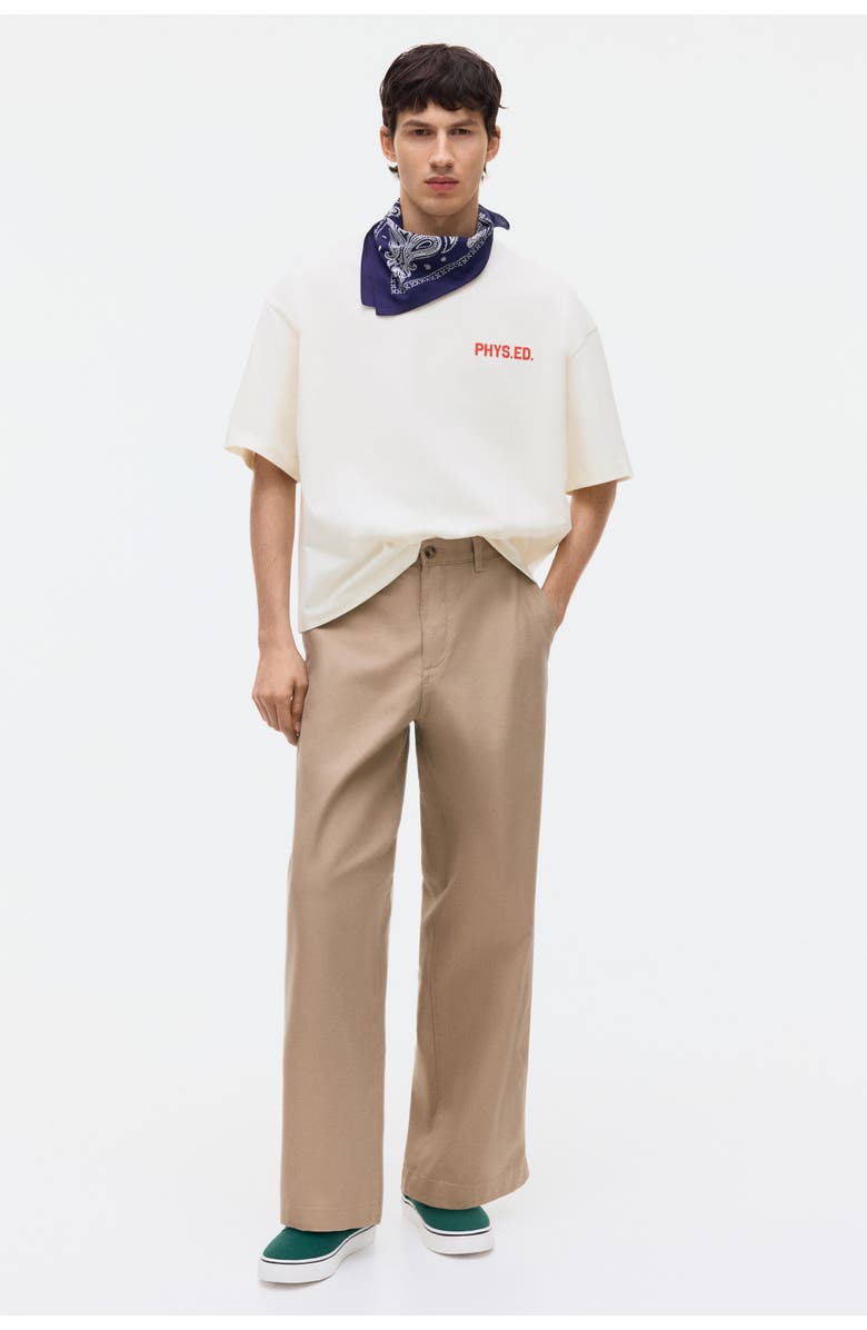 H&M Oversized printed t-shirt, Alternate, color, Cream/Phys.ed