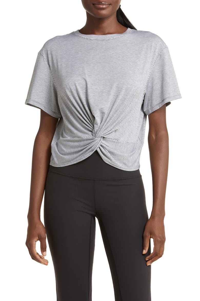Twist Stripe T-Shirt, Main, color, WHITE