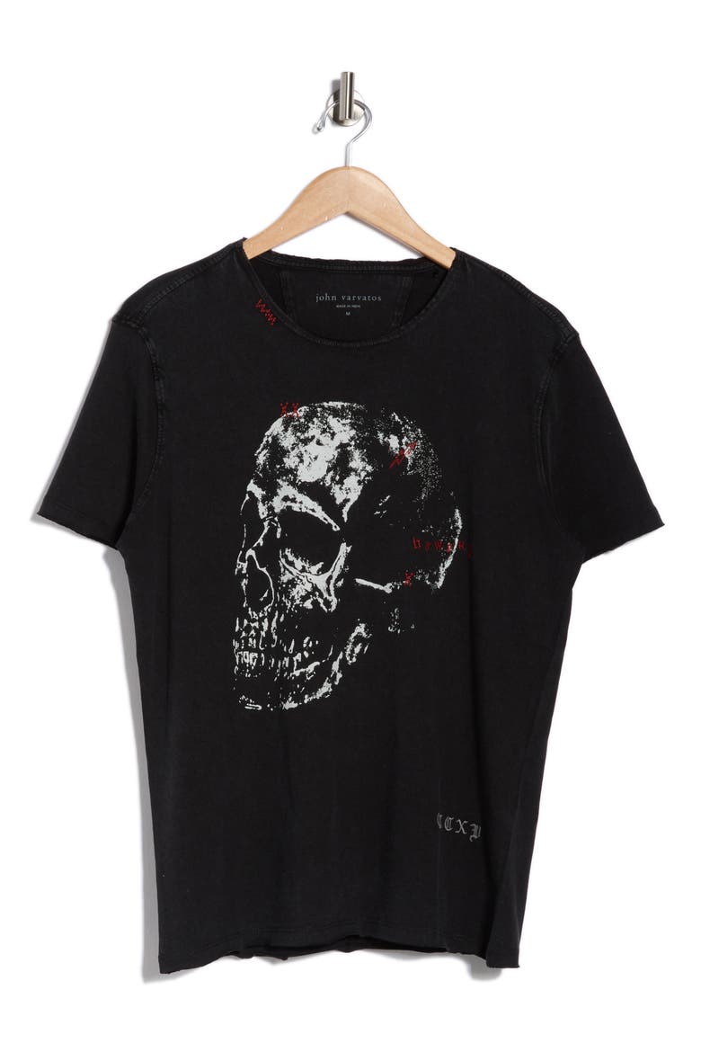 Bowery Skull Graphic T-Shirt, Alternate, color, BLACK
