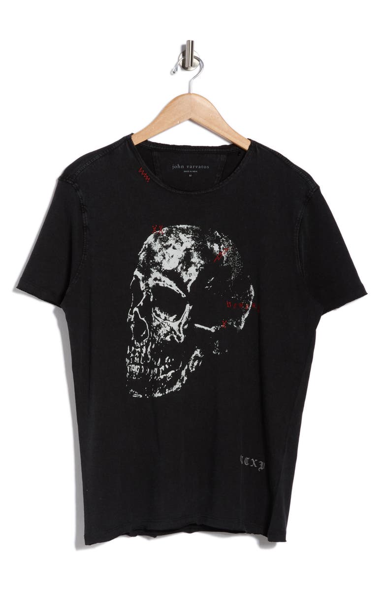 John Varvatos Bowery Skull Graphic T-Shirt, Main, color, 