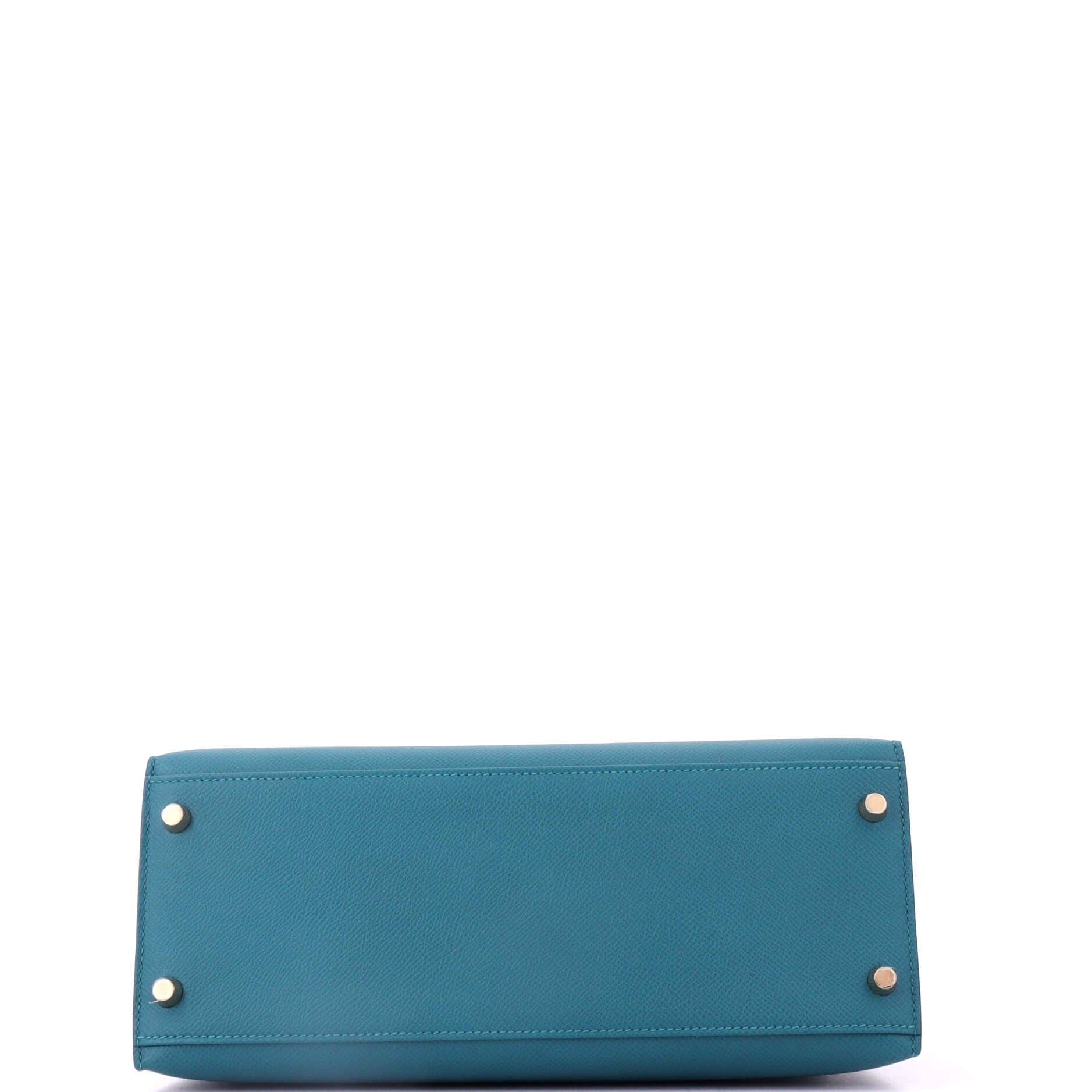 Pre-Owned Hermes Kelly Handbag Green Epsom with Gold Hardware 28, Alternate, color, Vert Bosphore