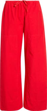 LESET Kyoto Cotton Drawstring Utility Crop Pants