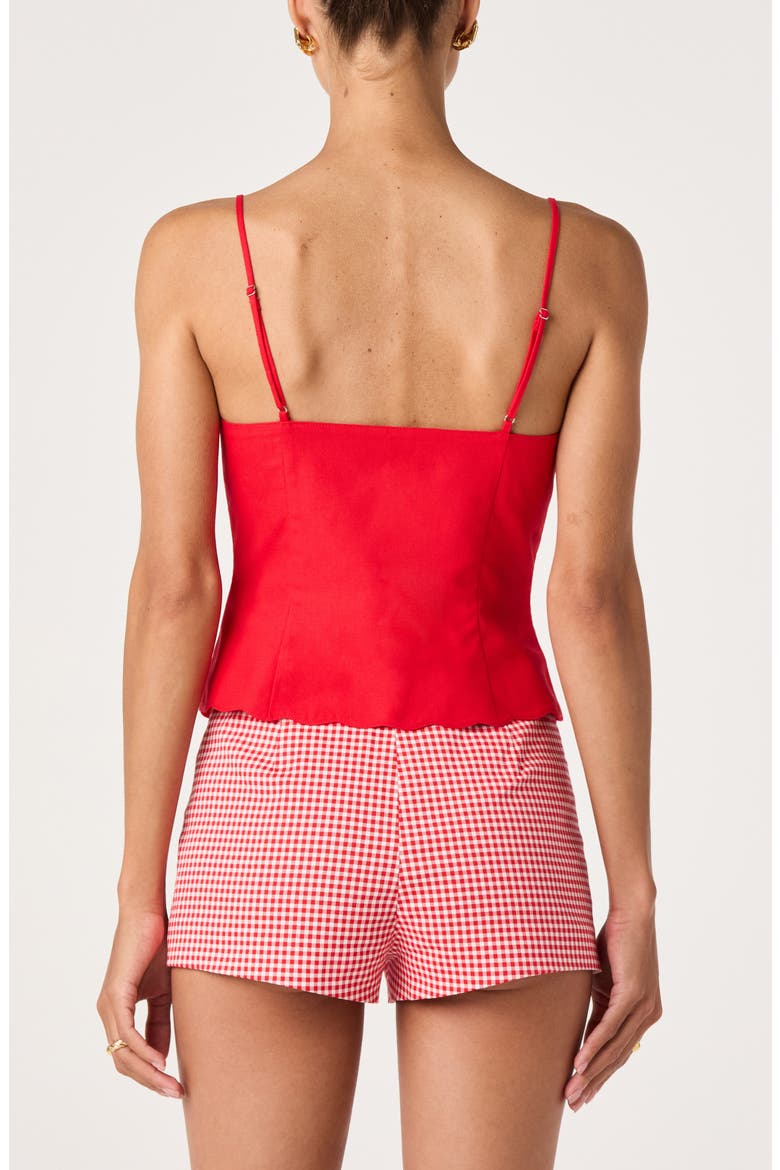 Odette Scallop Hem Camisole, Alternate, color, RED