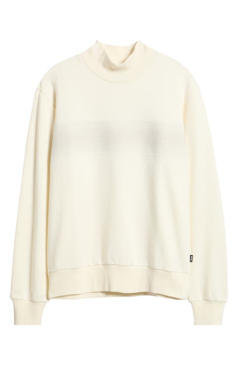 C-Soleri Mock Neck Stripe Sweatshirt