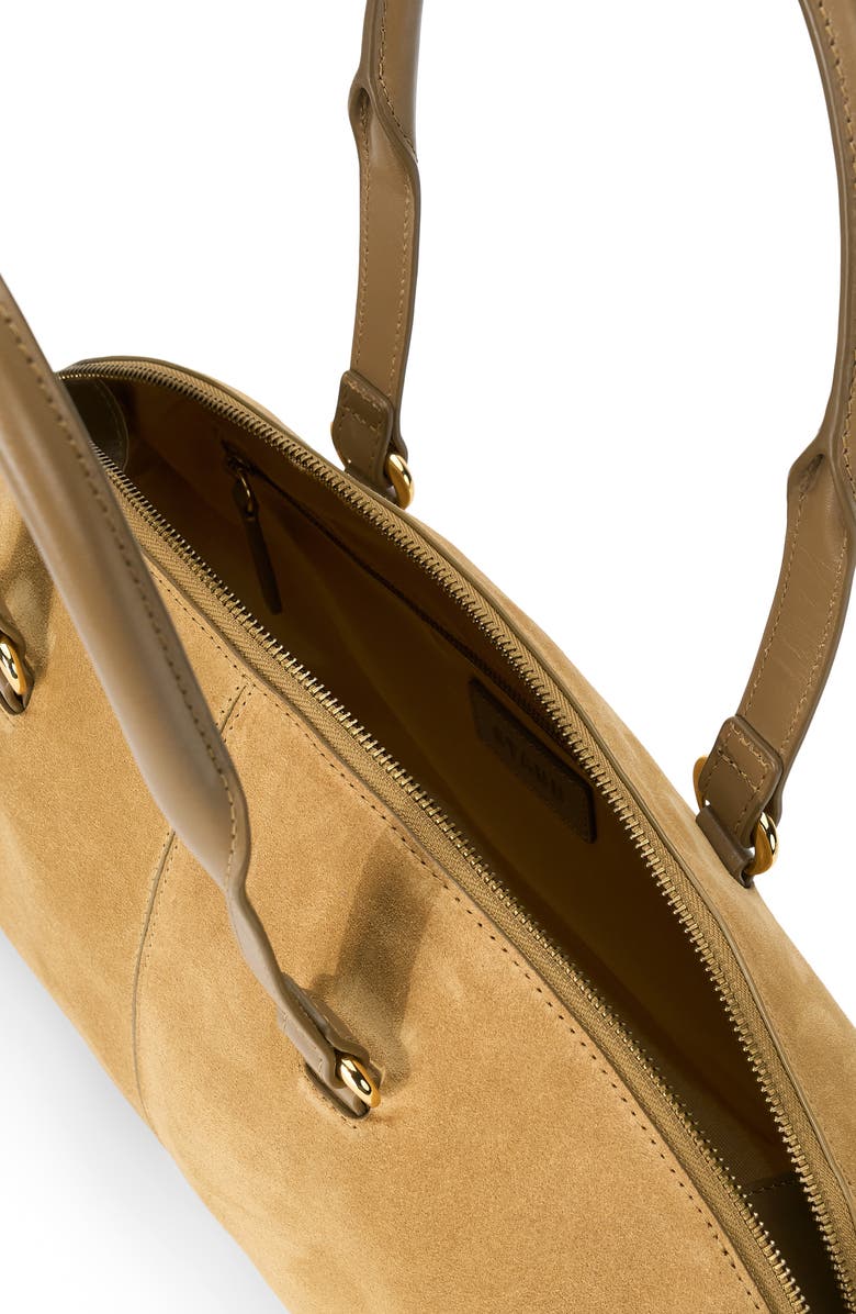 STAUD Hester Leather Shoulder Bag, Alternate, color, Hazel