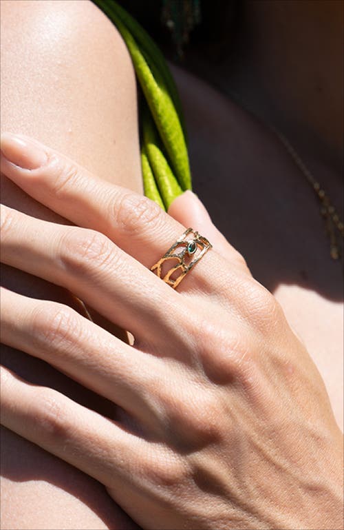 Rc Retro Chic Verdant Whisper Ring In Gold