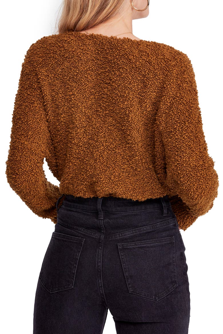 Popcorn Crop Sweater, Alternate, color, MOSS