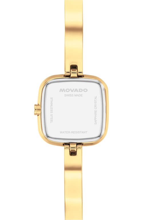 Movado Museum Cushion Bangle Watch, 21.50mm X 7.1mm In Gold