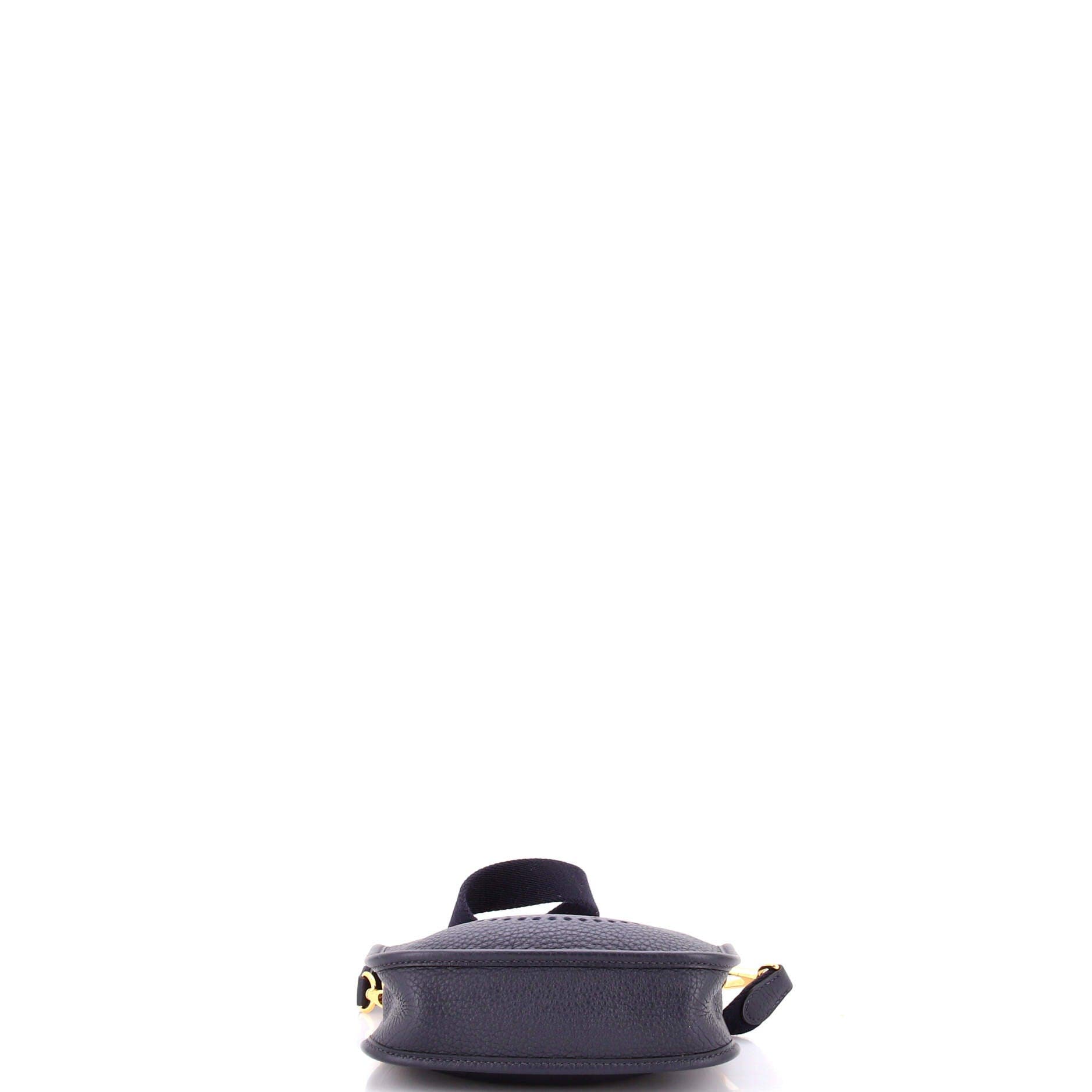 Pre-Owned Hermes Evelyne Bag Gen III Clemence TPM, Alternate, color, Bleu Nuit