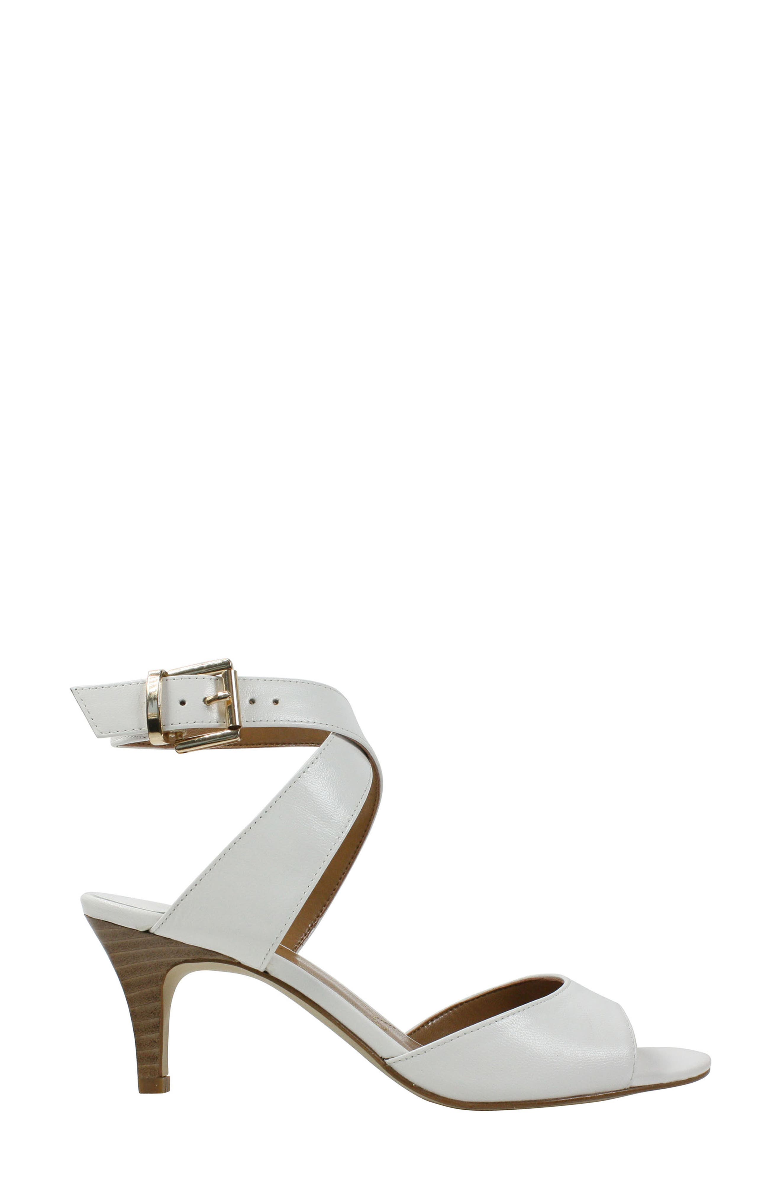 J. Reneé 'Soncino' Ankle Strap Sandal, Alternate, color, White Leather