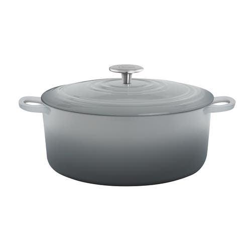 Chantal 7 Qt Round Cast Iron Dutch Oven In Gray