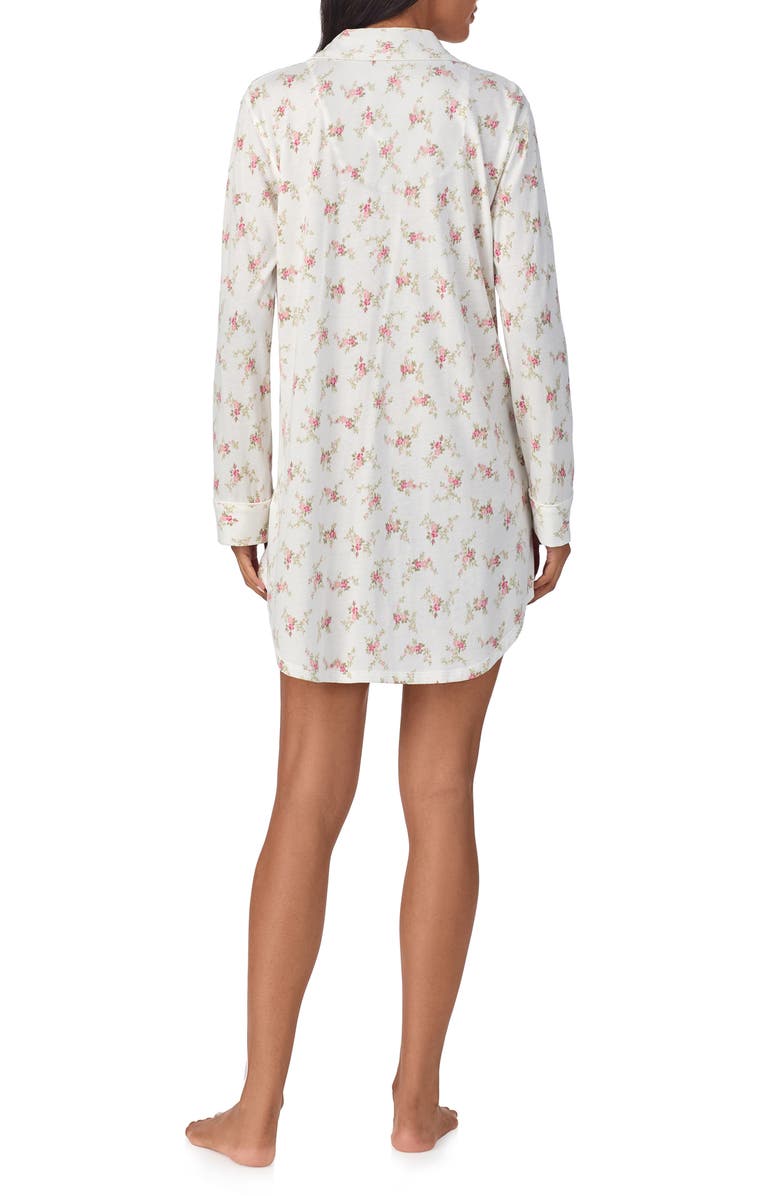 Lauren Ralph Lauren Print Cotton Sleepshirt, Alternate, color, 