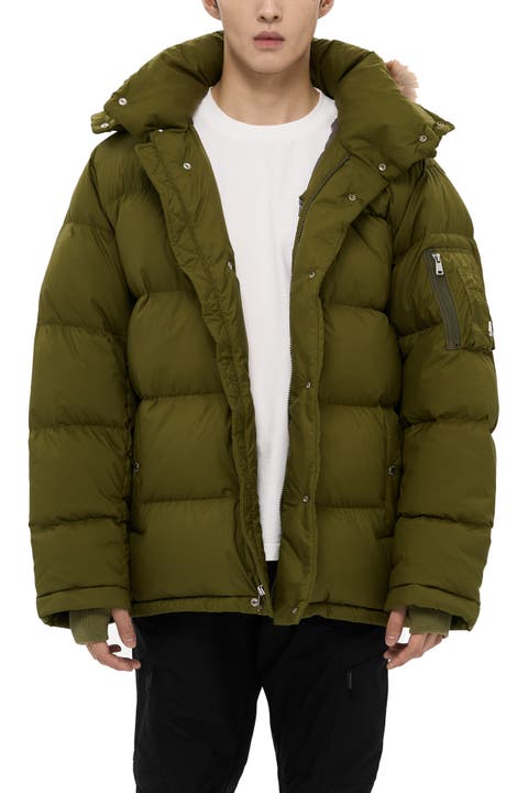 Minto Mens Detachable Hood Puffer