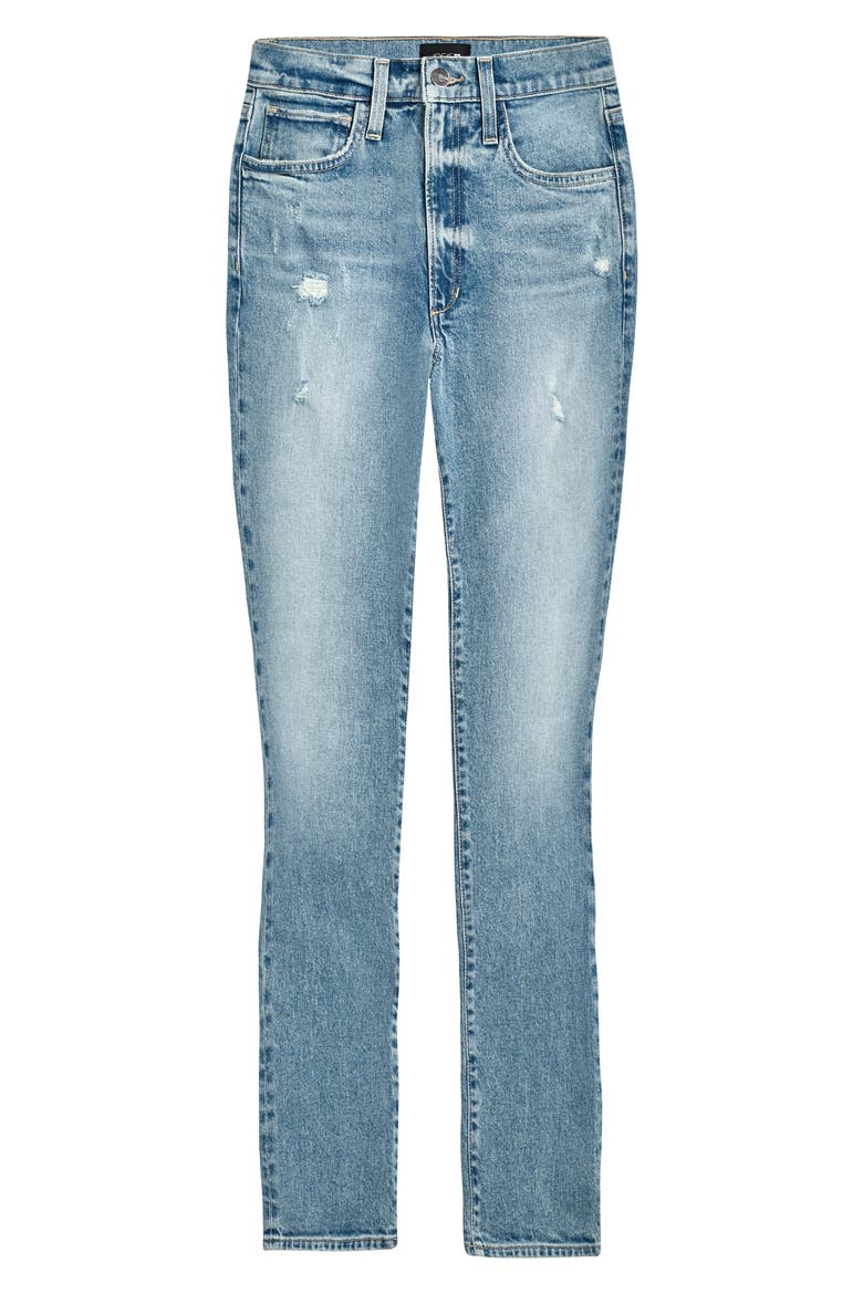 The Luna High Waist Distressed Ankle Cigarette Jeans, Alternate, color, HEARTACHE