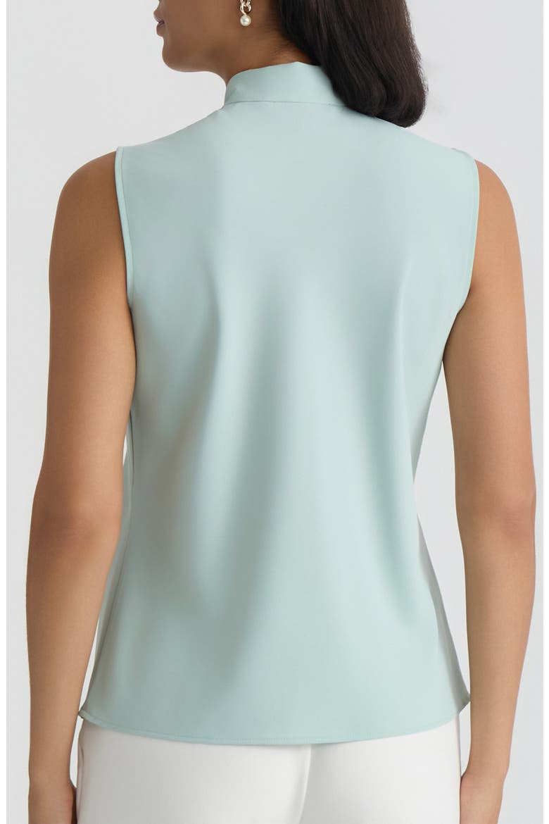 Sleeveless Tie Front Top, Alternate, color, SEA GLASS
