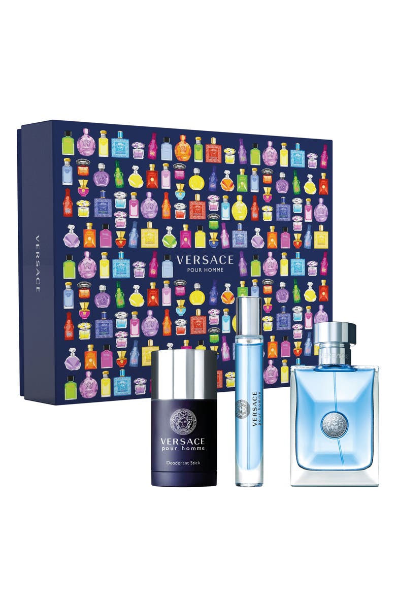 Versace Pour Homme Eau de Toilette Set, Main, color, 