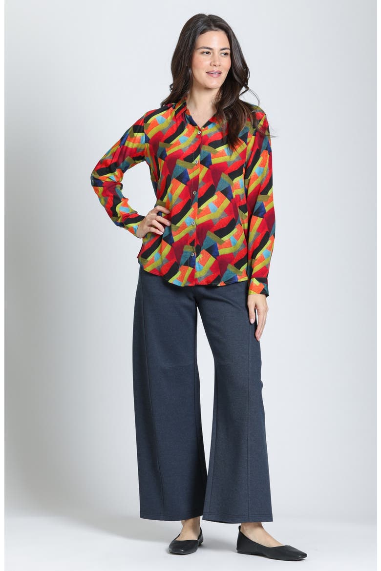 Roll-Up Sleeve Button-Up Shirt, Alternate, color, PRISMATIC SUNSET