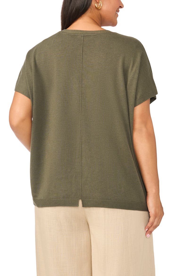 V-Neck Sweater, Alternate, color, MOSS MELODY