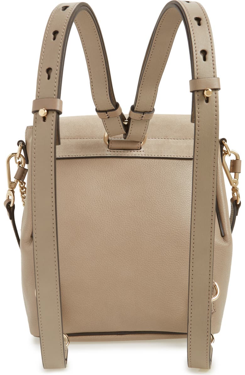 Chloé Small Faye Suede & Leather Backpack, Alternate, color,