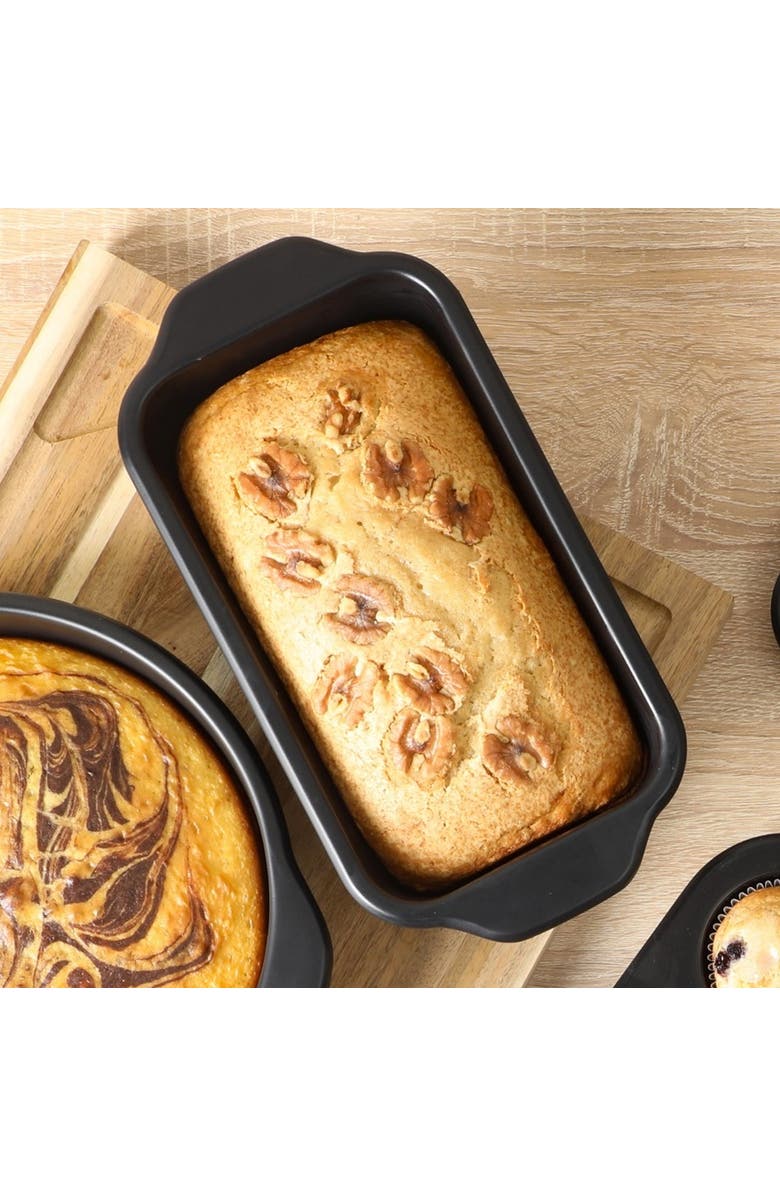 OSTER Teston Platinum Collection 9 Inch Nonstick Carbon Steel Loaf Pan, Alternate, color, Black