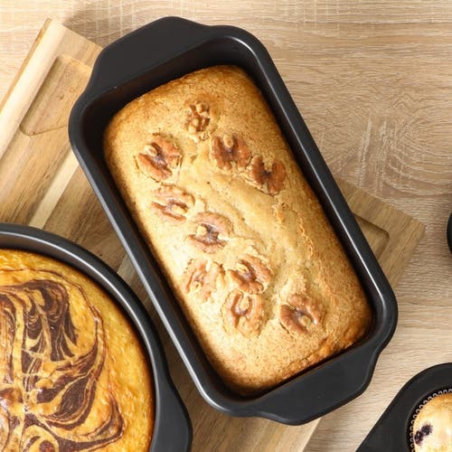 Oster Teston Platinum Collection 9 Inch Nonstick Carbon Steel Loaf Pan In Matte Black In Black