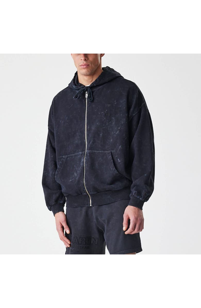 New Era Men's New Era  Black McLaren F1 Team Acid Washed Full-Zip Hoodie, Main, color, 