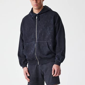 New Era Men's New Era Black McLaren F1 Team Acid Washed Full-Zip