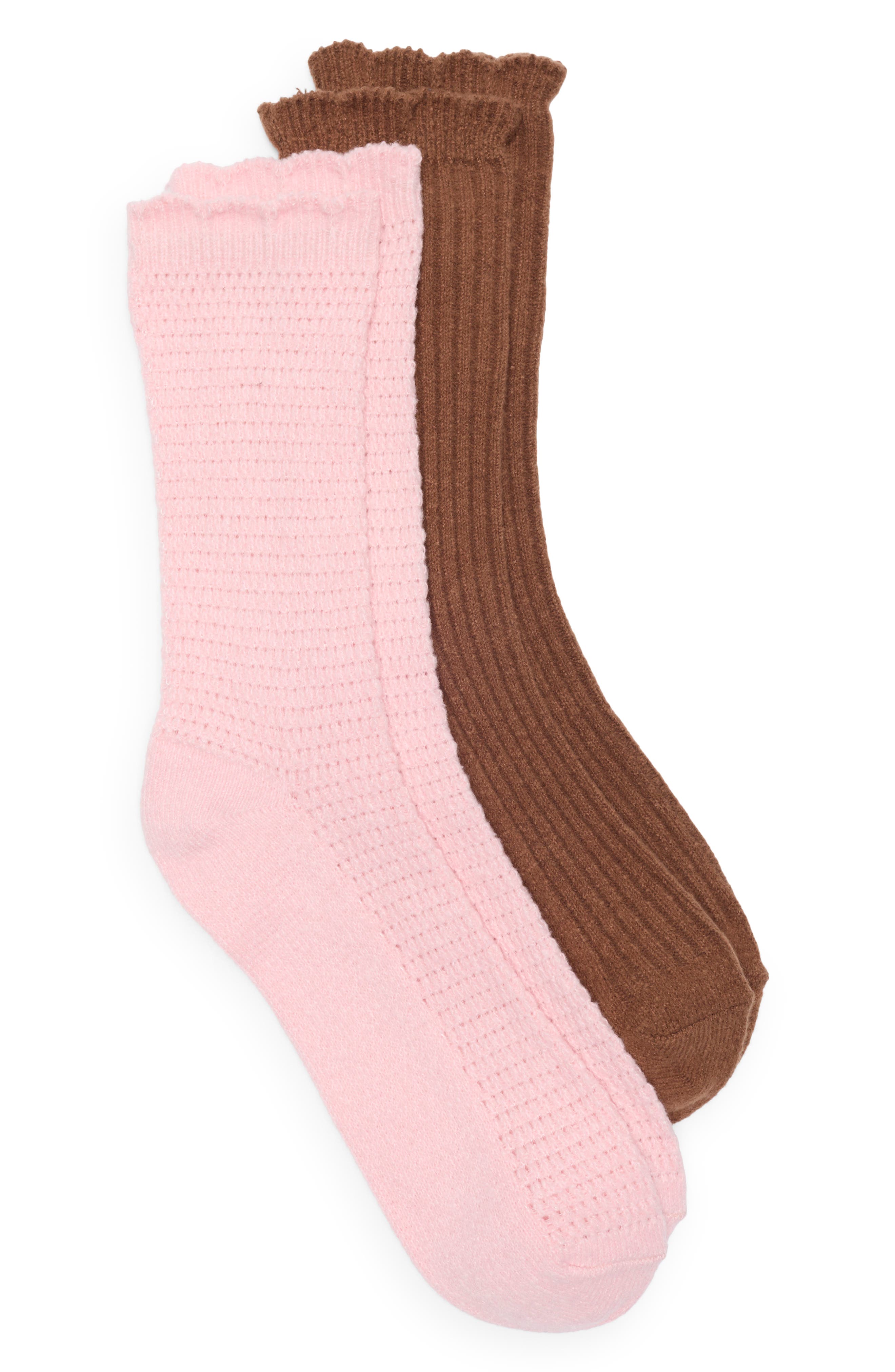 Hue 2-Pack Lattice Crew Socks