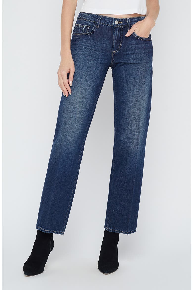 Tatum Low Rise Stovepipe Jeans, Main, color, MERRIT