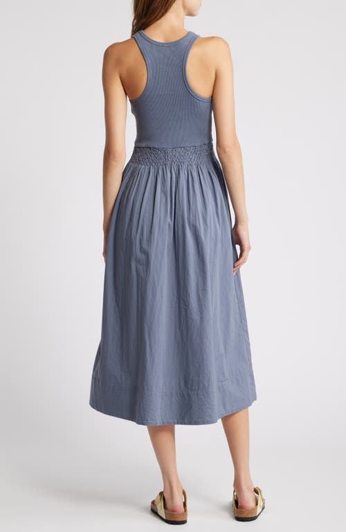 Faherty Trpoical Rib Tank Dress In Folkstone Grey