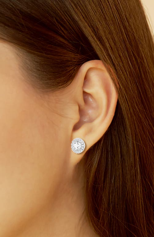 Badgley Mischka Collection Round Cut Lab Created Diamond Stud Earrings In 1.5 Ctw White Gold