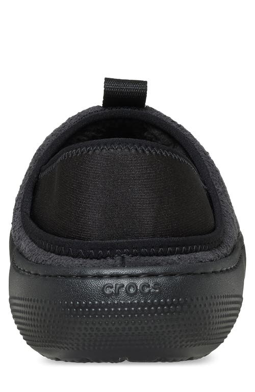 Crocs Classic Vegan Suede Quilted Slip On Shoe In Black