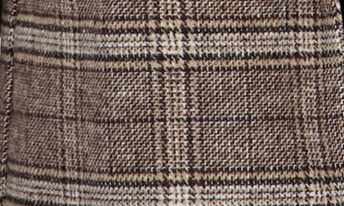 Ookie & Lala Plaid Double Breasted Blazer In Brown
