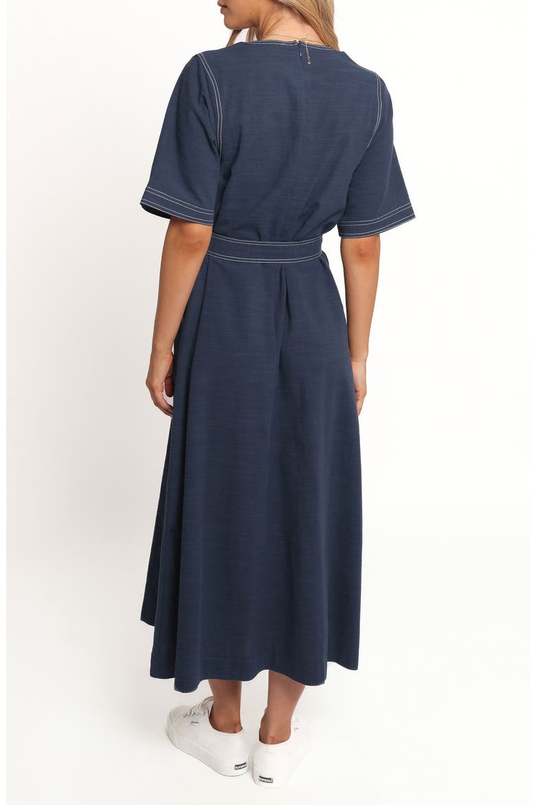 Kade Cotton Midi Dress, Alternate, color, BLUE