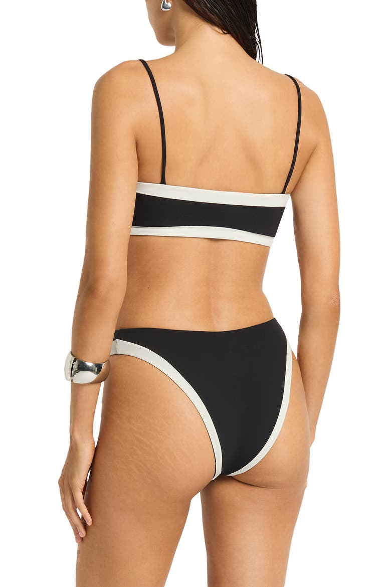 Fosca Reversible High Cut Bikini Briefs, Alternate, color, BLACK / COCONUT