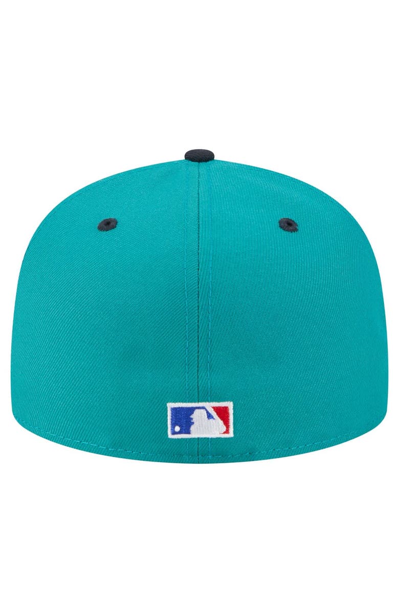 New Era Men's New Era Ken Griffey Jr. Aqua Seattle Mariners 59FIFTY Fitted Hat, Alternate, color, Aqua