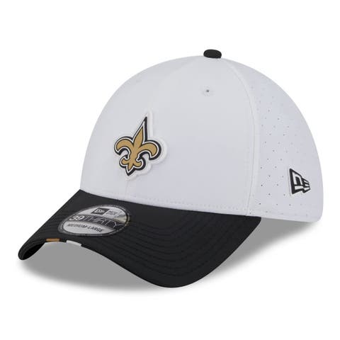 Men's New Era  White/Black New Orleans Saints 2025 NFL Training Camp 39THIRTY Flex Hat