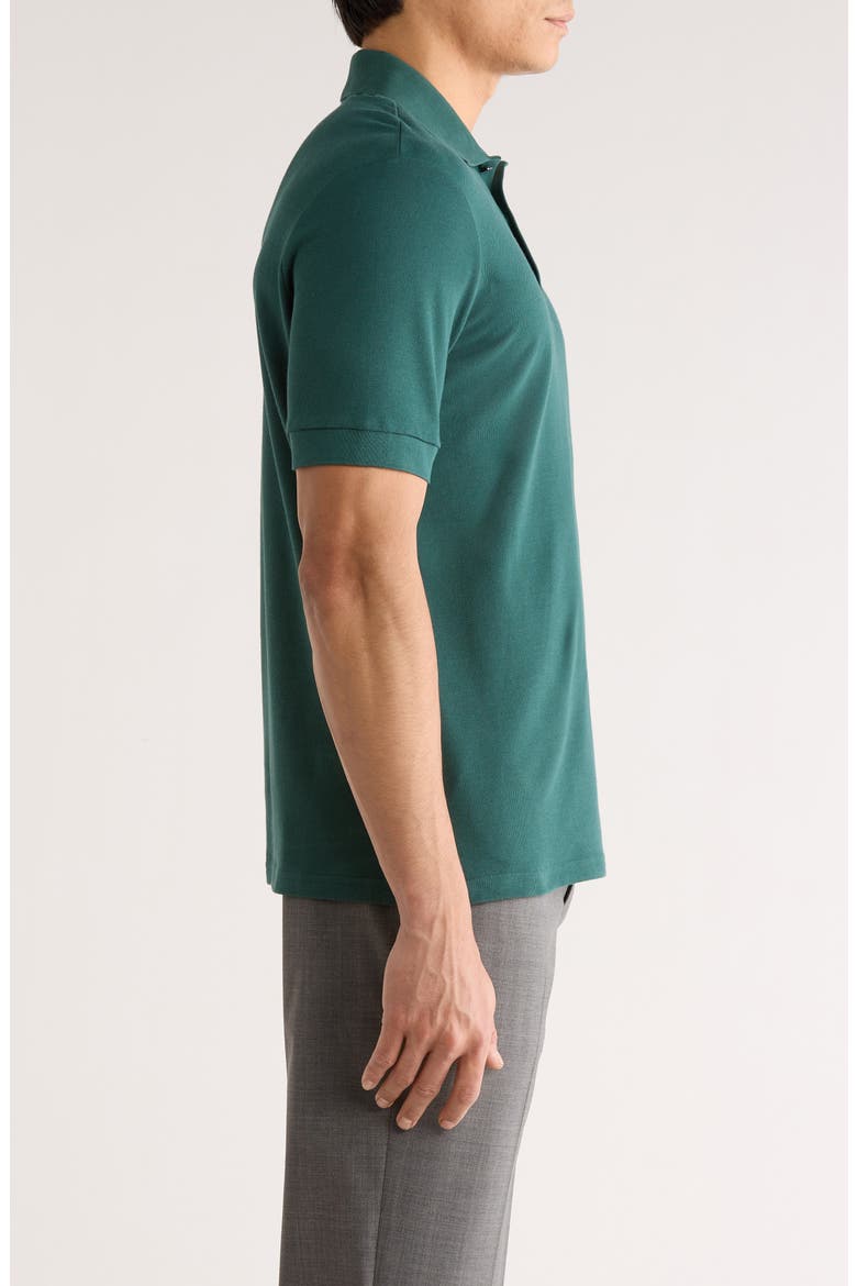 Logo Embroidered Cotton Piqué Polo, Alternate, color, BOTTLE GREEN