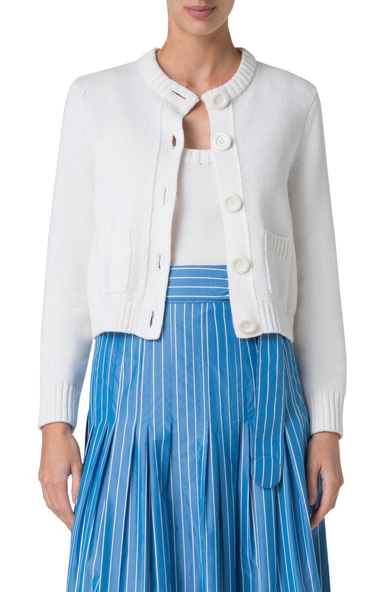 Akris punto Chunky Cardigan, Main, color, 