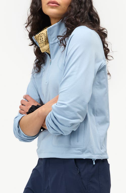 Halfdays Rebecca Half-zip Fleece Pullover In Blue