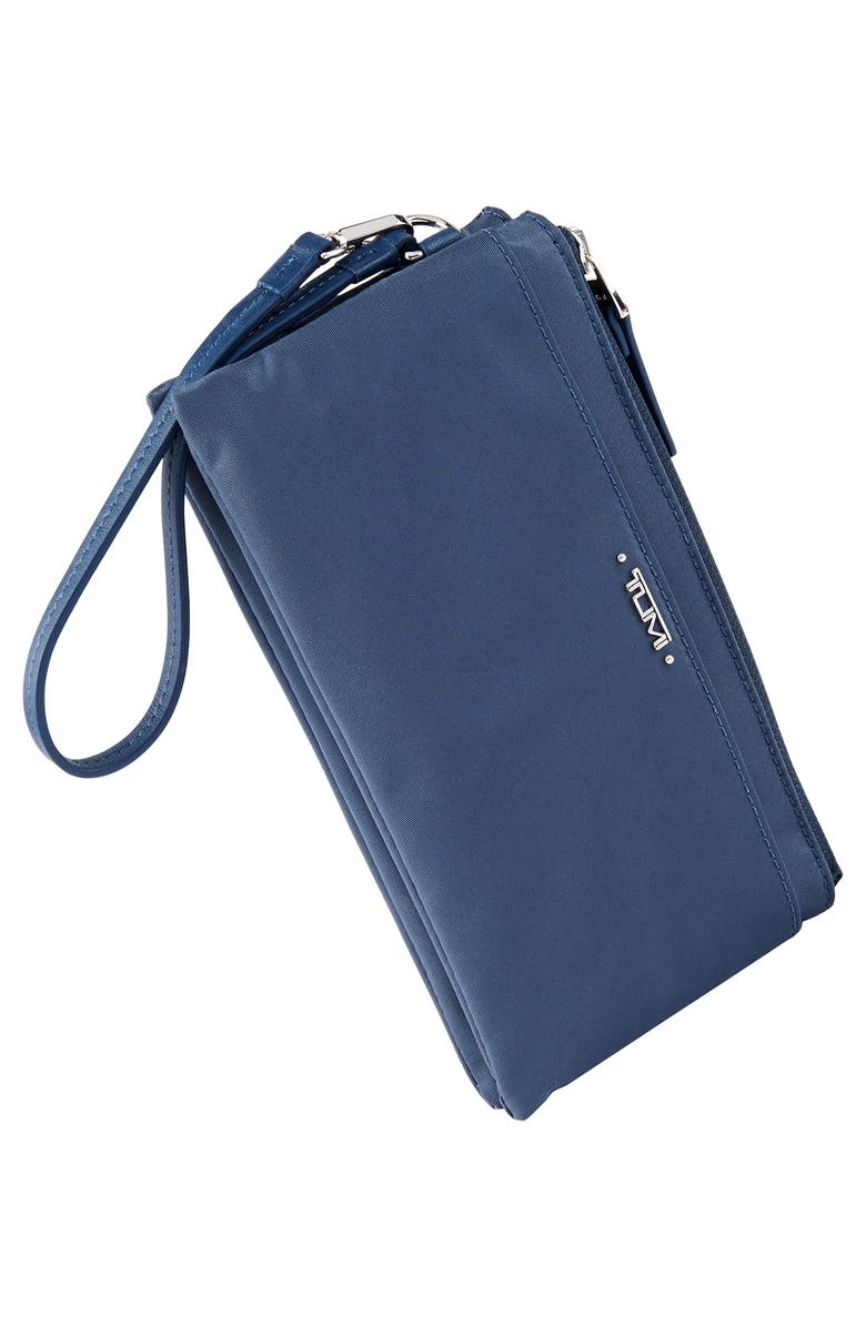 TUMI Voyageur Nylon Double Zip Wristlet, Alternate, color, Cadet