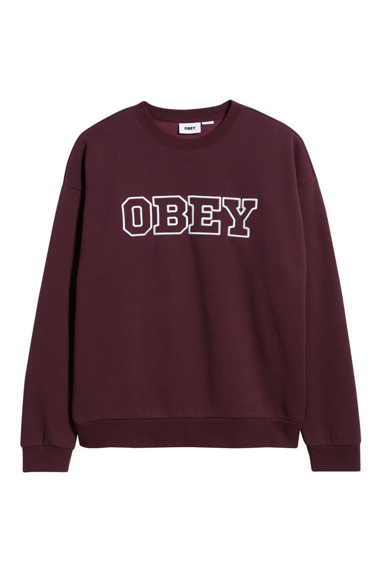 Tenor Heayweight Fleece Crewneck Sweatshirt, Alternate, color, WINETASTING