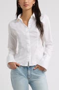 BP. Slim Fit Stretch Cotton Button-Up Shirt
