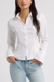 BP. Slim Fit Stretch Cotton Button-Up Shirt