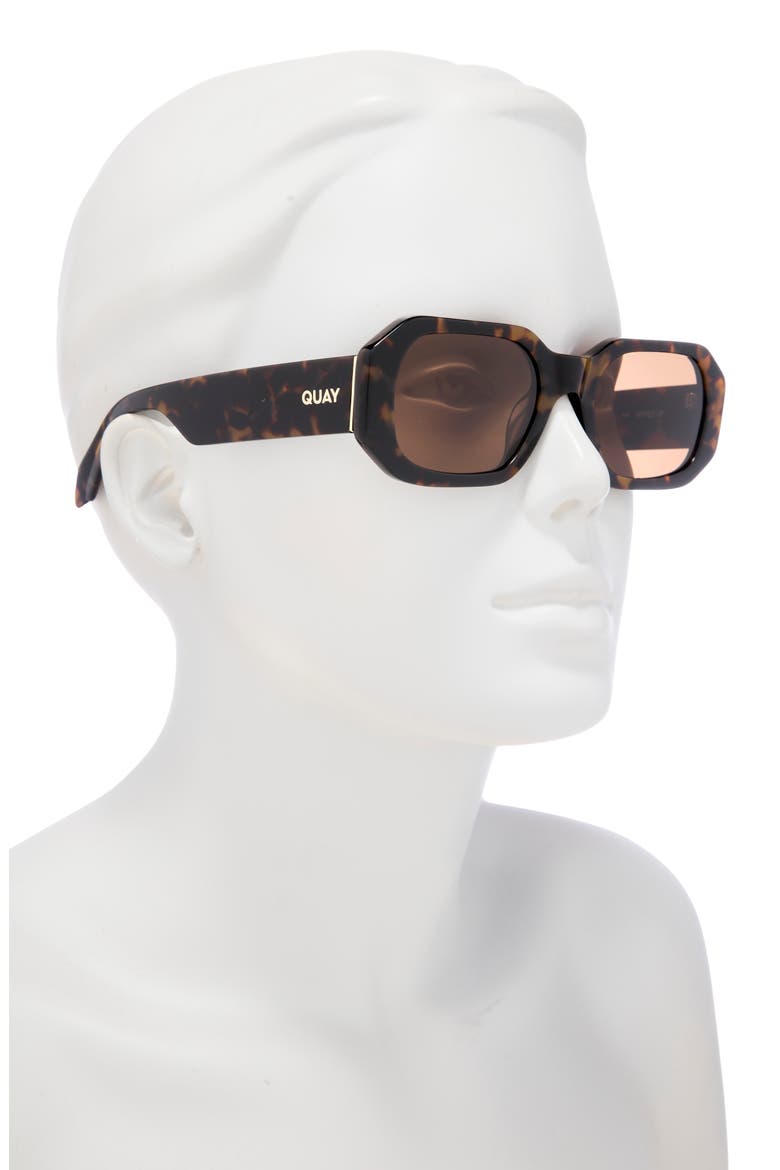 Hyped Up 53mm Square Sunglasses, Alternate, color, COFFEE TORT/ BROWN