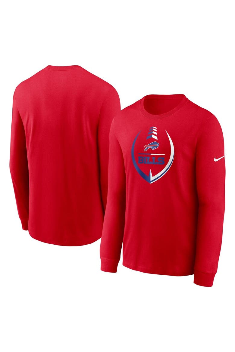 Men's Nike Red Buffalo Bills Icon Legend Long Sleeve Performance T-Shirt, Main, color, Red