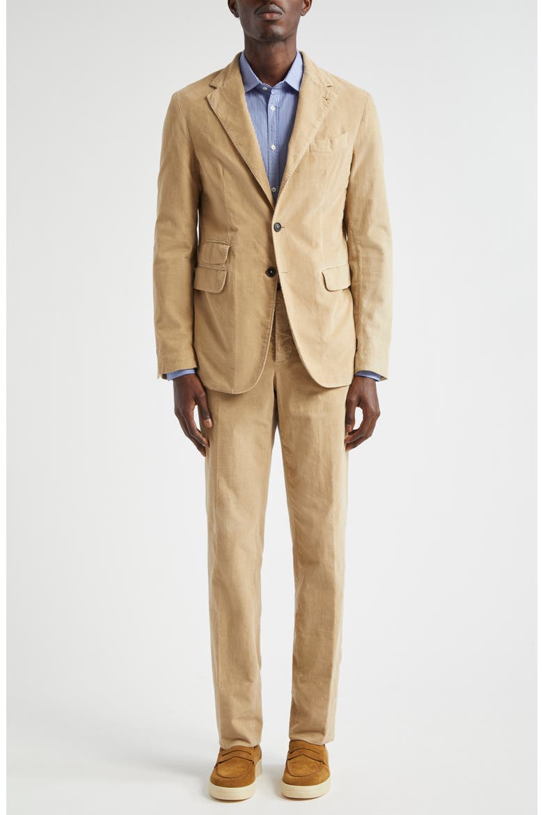 Cotton Corduroy Suit, Main, color, DESERT