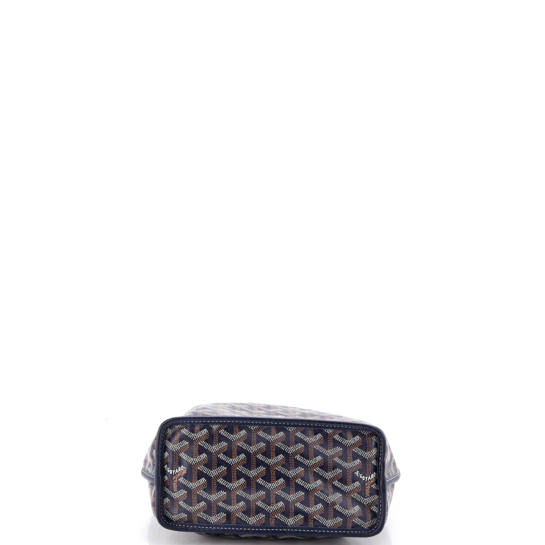 Pre-Owned Goyard Anjou Reversible Tote Coated Canvas Mini, Alternate, color, Blue