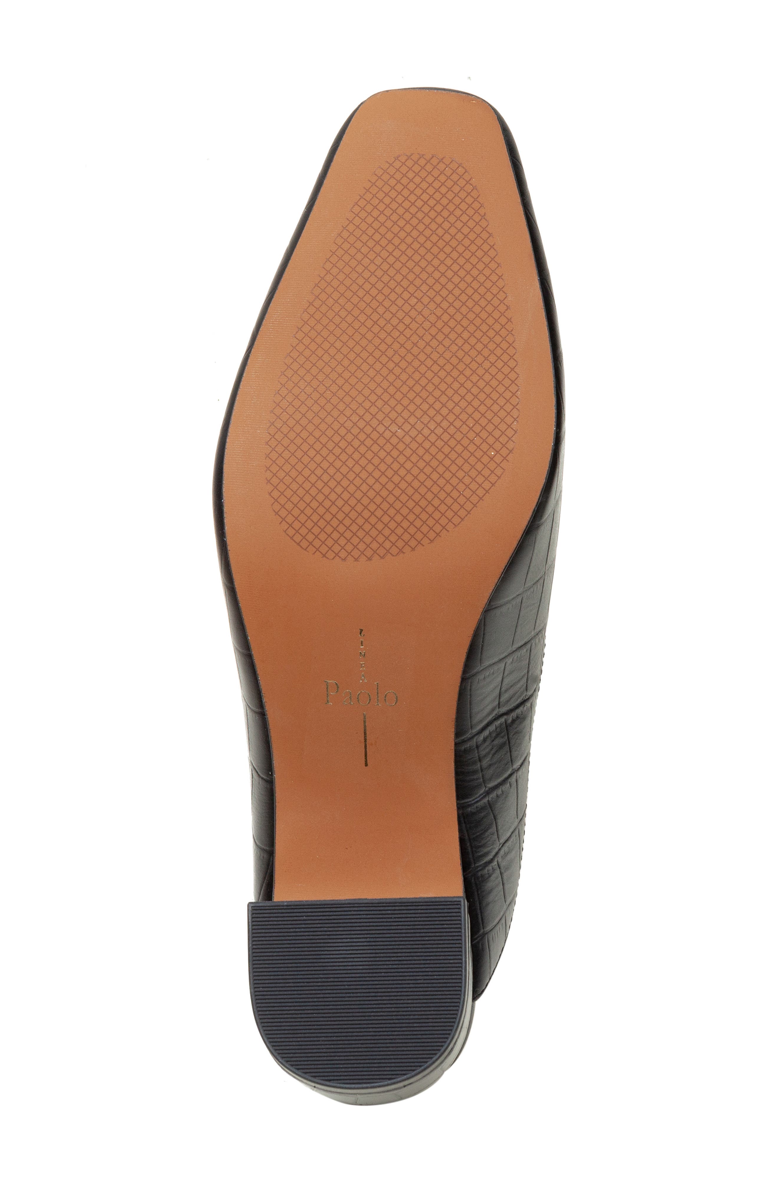 Linea Paolo Giselle Croc Embossed Mule, Alternate, color, Black